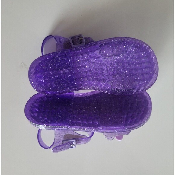 Melissa Mar Girl's Open-toe Butterfly Jelly Glitter Lilac Sandals Size 8 - Picture 8 of 9